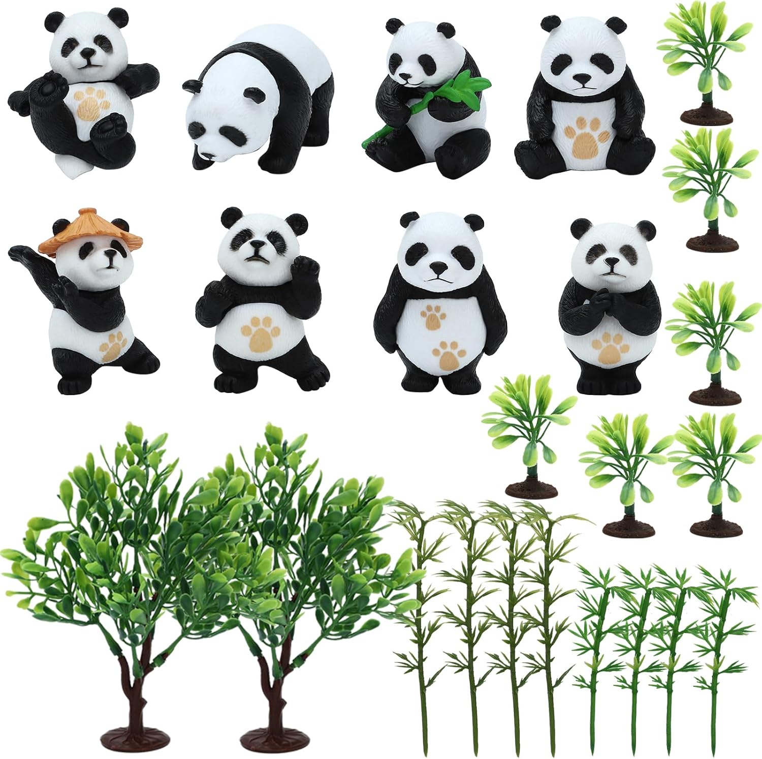 ONEST 46 Pieces Mini Rainforest Animal Figures Set Miniature Model Rain Forest Animals Rainforest Animal Cake Toppers Decoration Small Rain Forest Animals Figures for Birthday Gift