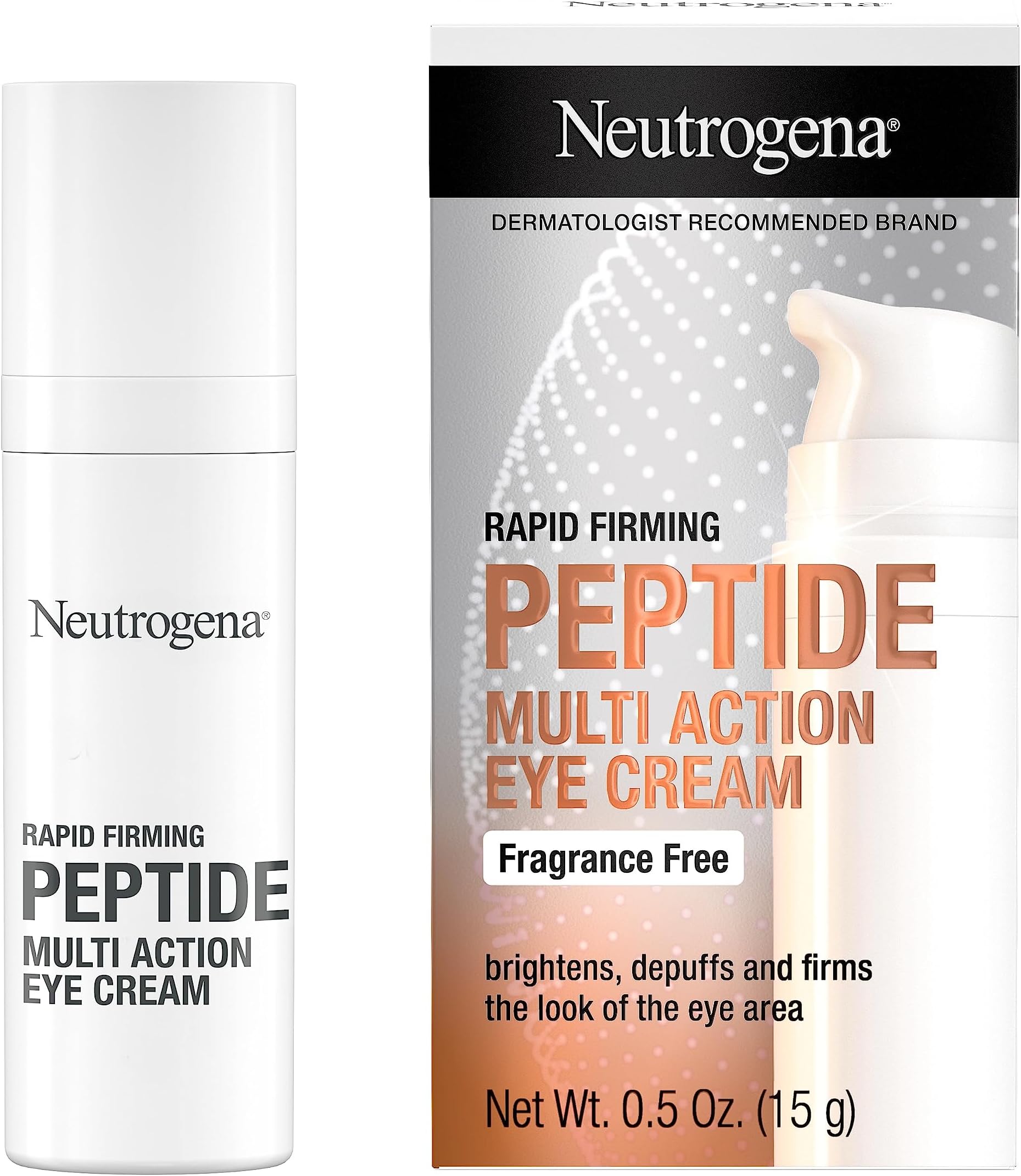 Rapid Firming Peptide Eye Cream: Depuffing, Brightening, Hydrating, Fragrance-Free, 0.5 fl. oz