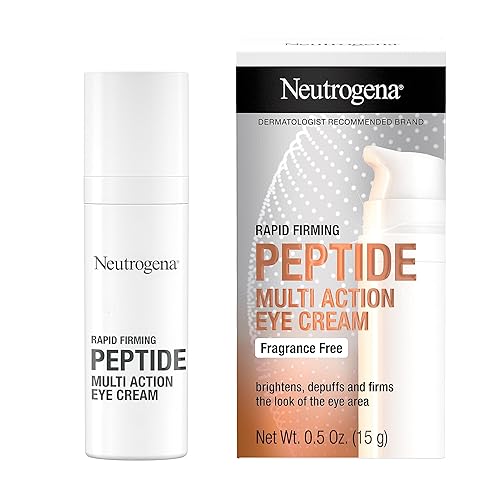 Neutrogena, Rapid Firming Peptide Multi Action Depuffing Brightening Eye Cream. Crema reafirmante, hidratante, sin fragancia, para reducir
