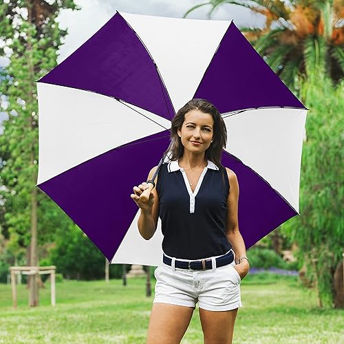 Miniatura 3 de The Hole In One - Sombrilla de golf grande de 62 pulgadas a prueba de viento para hombres y mujeres, 8 varillas de fibra de vidrio fuertes, paraguas