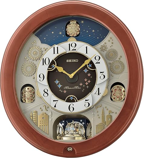 Seiko Melodies in Motion Wall Clock, Bright Starry Night photo Seiko Melodies in Motion Wall Clock, Bright Starry Night