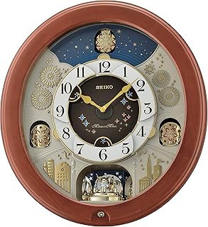 Seiko Melodies in Motion Wall Clock, Bright Starry Night