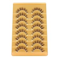 Vista 8 de Mavphnee Pestañas postizas marrones, ojo de gato, aspecto natural, extensión de pestañas rizadas D, banda transparente, pestañas marrones, pestañas