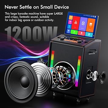 Smart Karaoke Machine with 17.3 Inch Touch Screen & Lyrics Display
