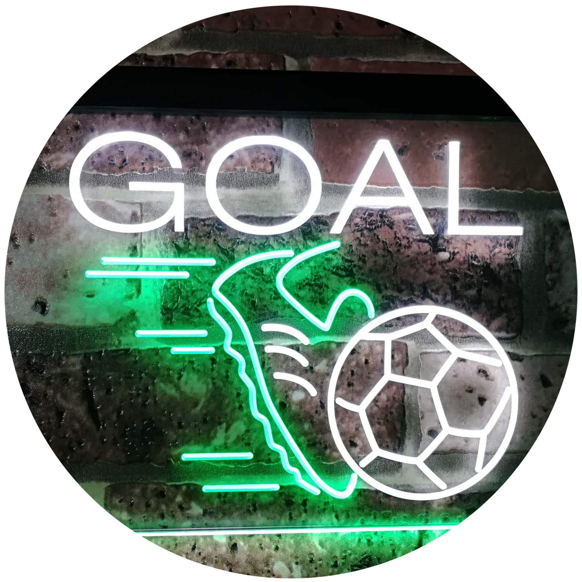 ADVPRO Soccer Goal Football Bar Man Cave Dual Color LED Enseigne