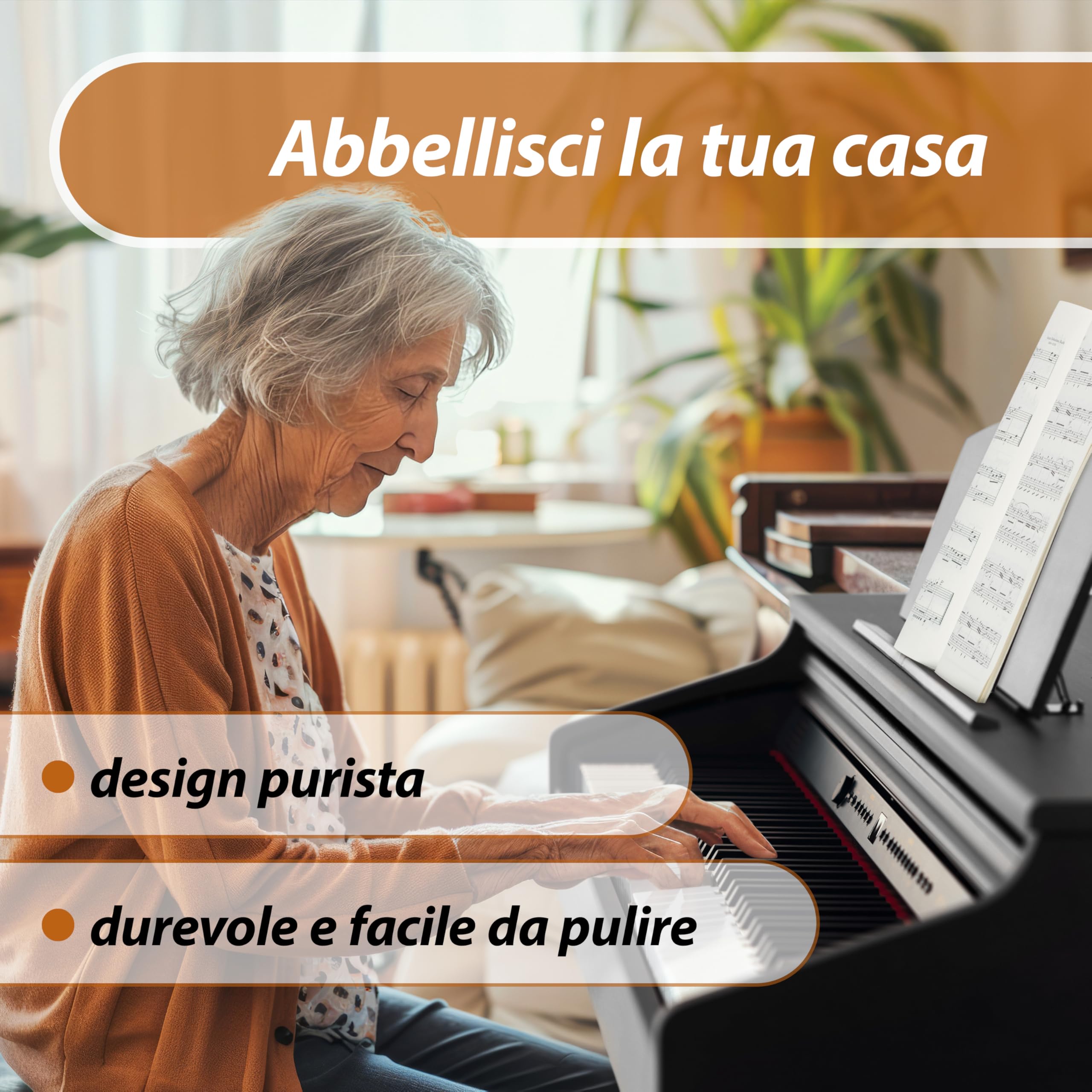Classic Cantabile DP-50 SM Pianoforte digitale - 88 Tasti con tastiera pesata hammer action - Pianola musicale con USB, 32 polifonia, 3 pedali - Piano digitale Set con Panchetta e Cuffi - Nero Opaco