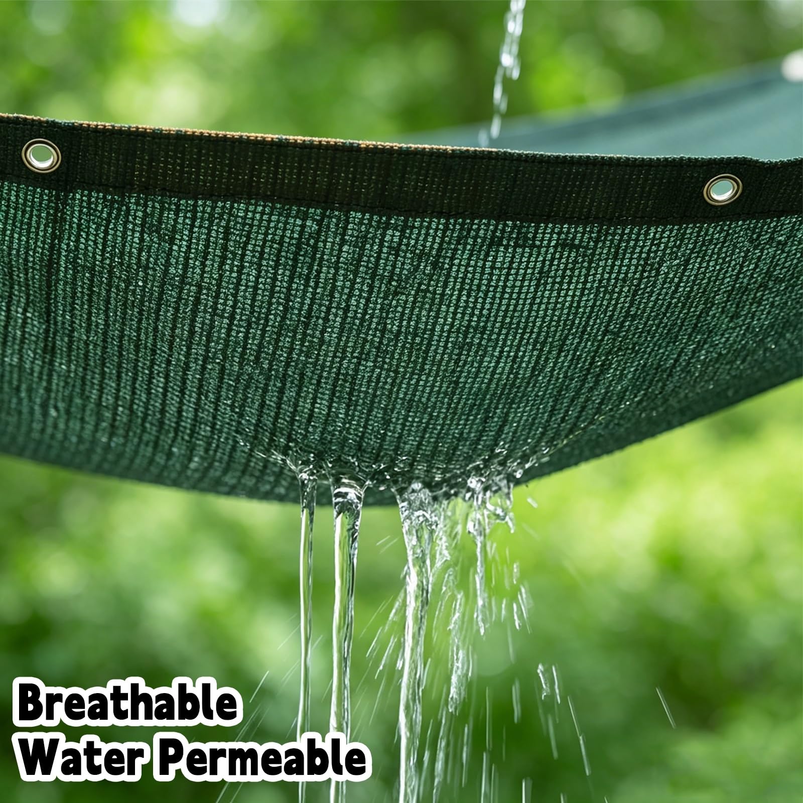 Toldo Vela de Sombra 100 x 700 cm Toldo HDPE Exteriores Impermeable a Prueba de Viento Protección UV Vela, Malla Sombreadora para Terraza Balcon Exterior Jardín, Verde Oscuro