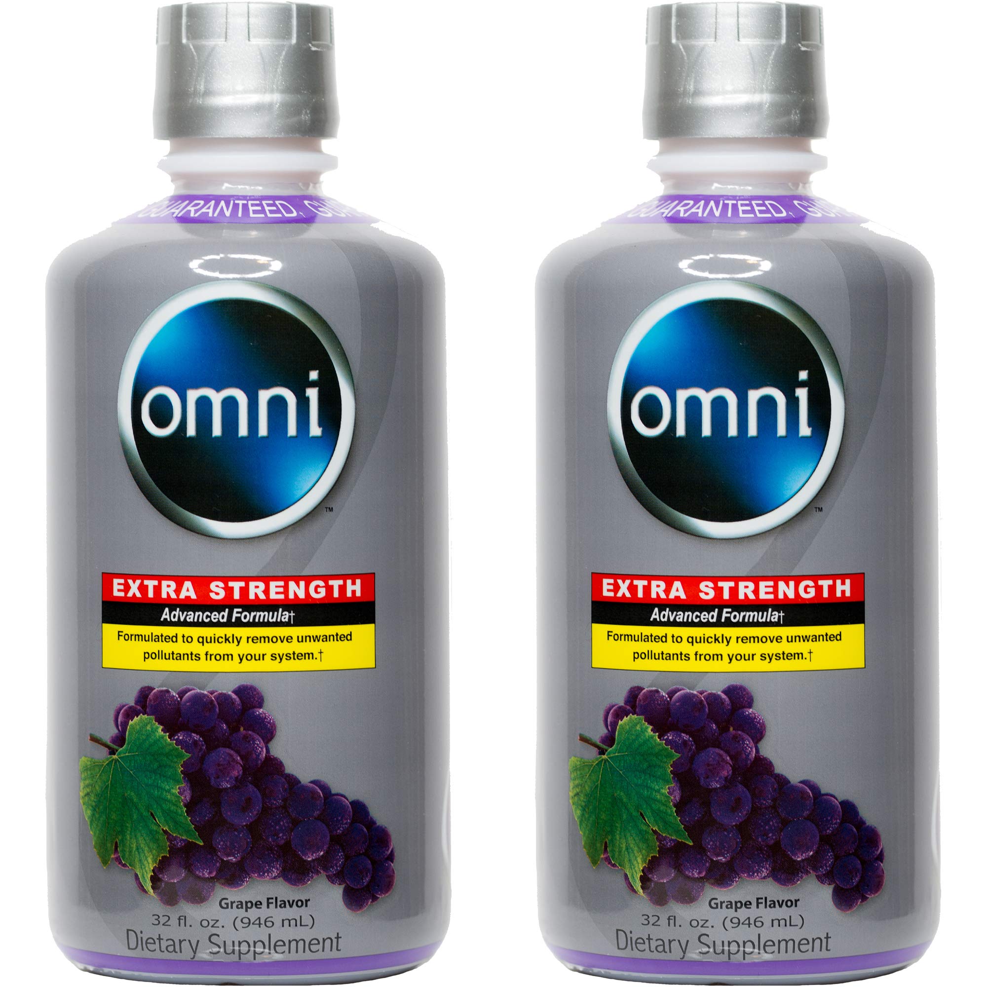 Wellgenix Omni Same-Day Detox Drink, Extra Strength Cleansing Quick Flush Potent Deep System Cleanser Grape Flavor (32 Oz) 2 Pack (64 Oz Total)