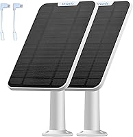 Vista 9 de Panel solar compatible con Eufycam 3/3C/2C/2C Pro/2/2 Pro/E20/E40/E/S40/S220/L40/L20, con cable de carga impermeable de 13.1 pies, IP65 resistente a
