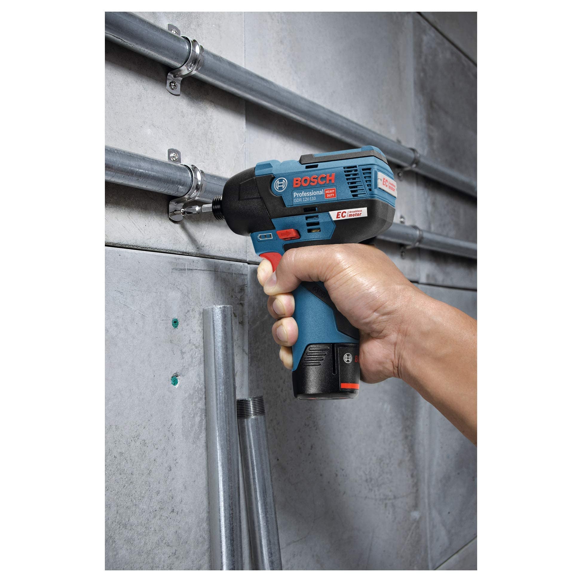 Bosch Professional GDR 12V-110 10.8V Avvitatore a Massa Battente a Batteria, Ioni di Litio, 10.8 V, Solo, karton / 06019E0002