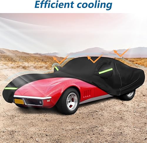 Miniatura 4 de Funda impermeable para automóvil C3 Corvette, protección solar contra el calor, cubierta completa para automóvil con cremallera lateral del