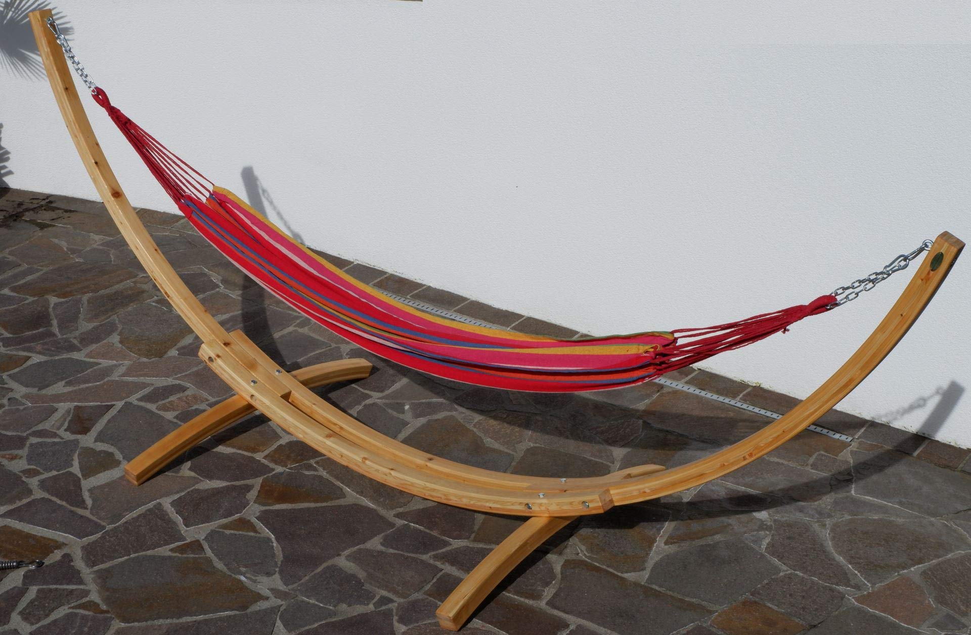 AS-S 350 cm suporte de Hamaca Madera de alerce Incluye Hamaca Natur Mona