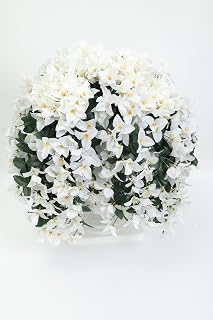 Bougainvillea Artificial Flowers for Outdoor Outside Fake Plants Decorations, 2 PCS Faux Silk Long Trailing Vines UV Resistant White for Front Door Porch Planter Urn Patio