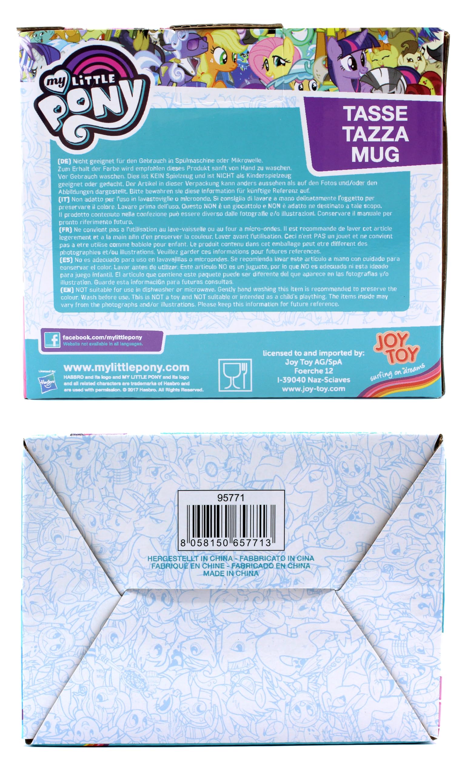 Joytoy 95771 My Little Pony Rainbow Dash ceramiczny kubek w pudełku, niebieski, 1 szt. (1 szt.)
