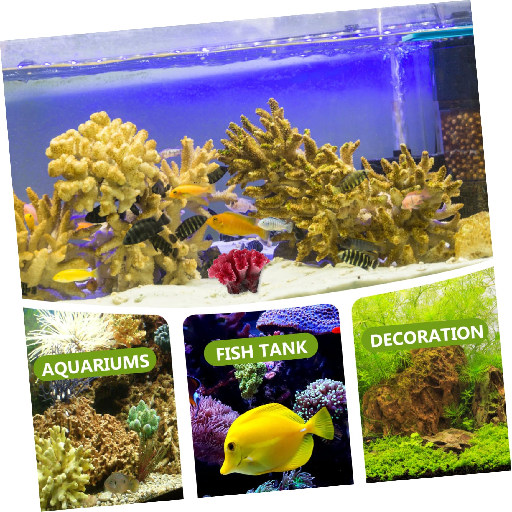 ifundom Fake Coral Reef Aquarium Decoration Artificial Underwater Plants for Fish Tank Landscaping Ornament for Fresh and Saltwater Aquariums