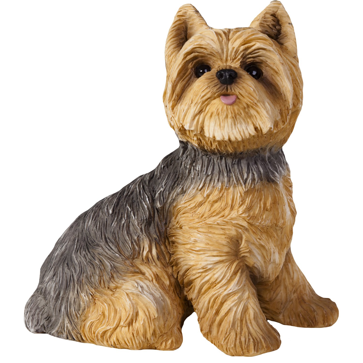 Sandicast Multicolor Yorkshire Terrier Sculpture, Sitting, Small Size (Ss22302)