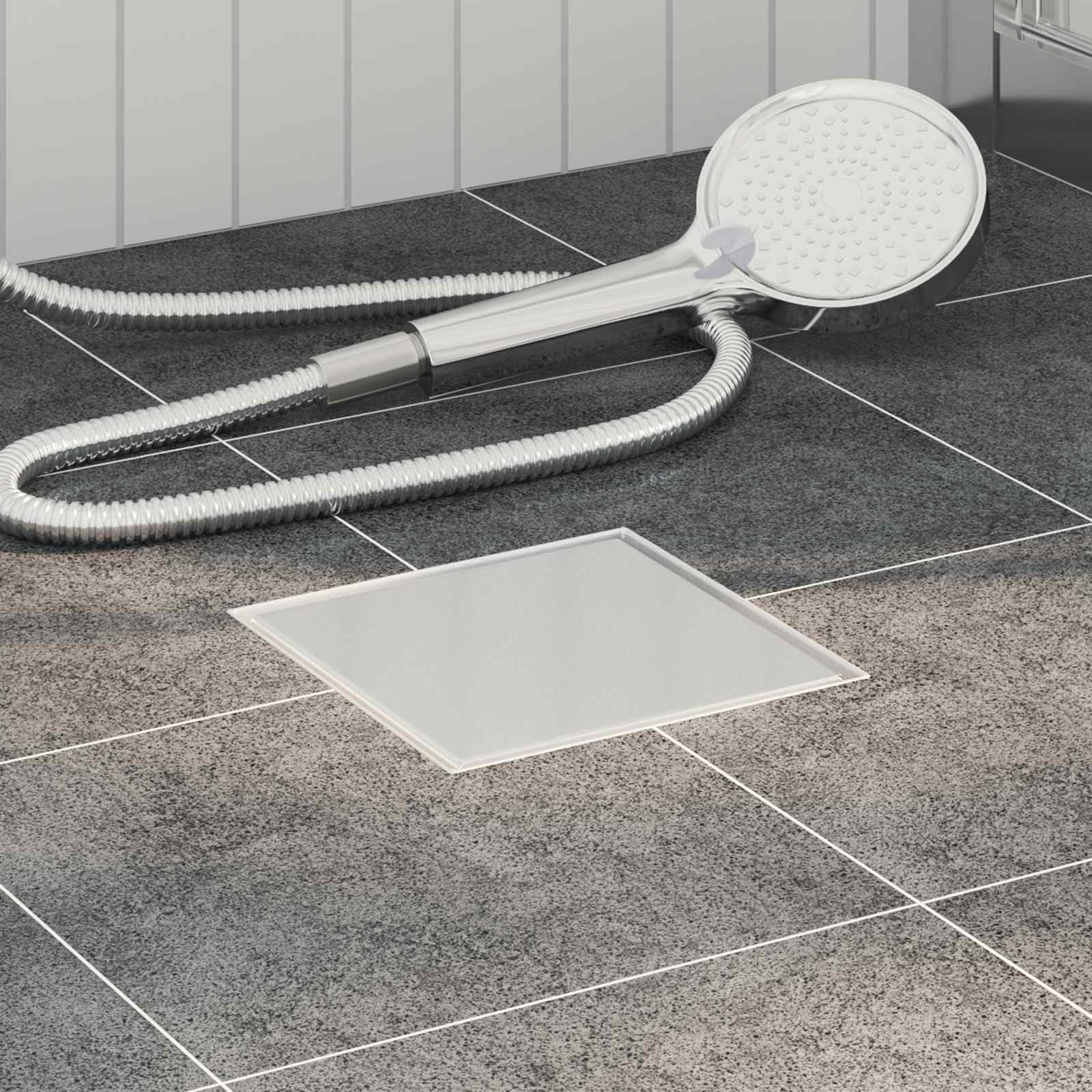 Drenaggio Doccia 2 in 1 Argento 15 x 15 cm Acciaio Inox 304, Articoli per idraulica, 1.543kg-42015932