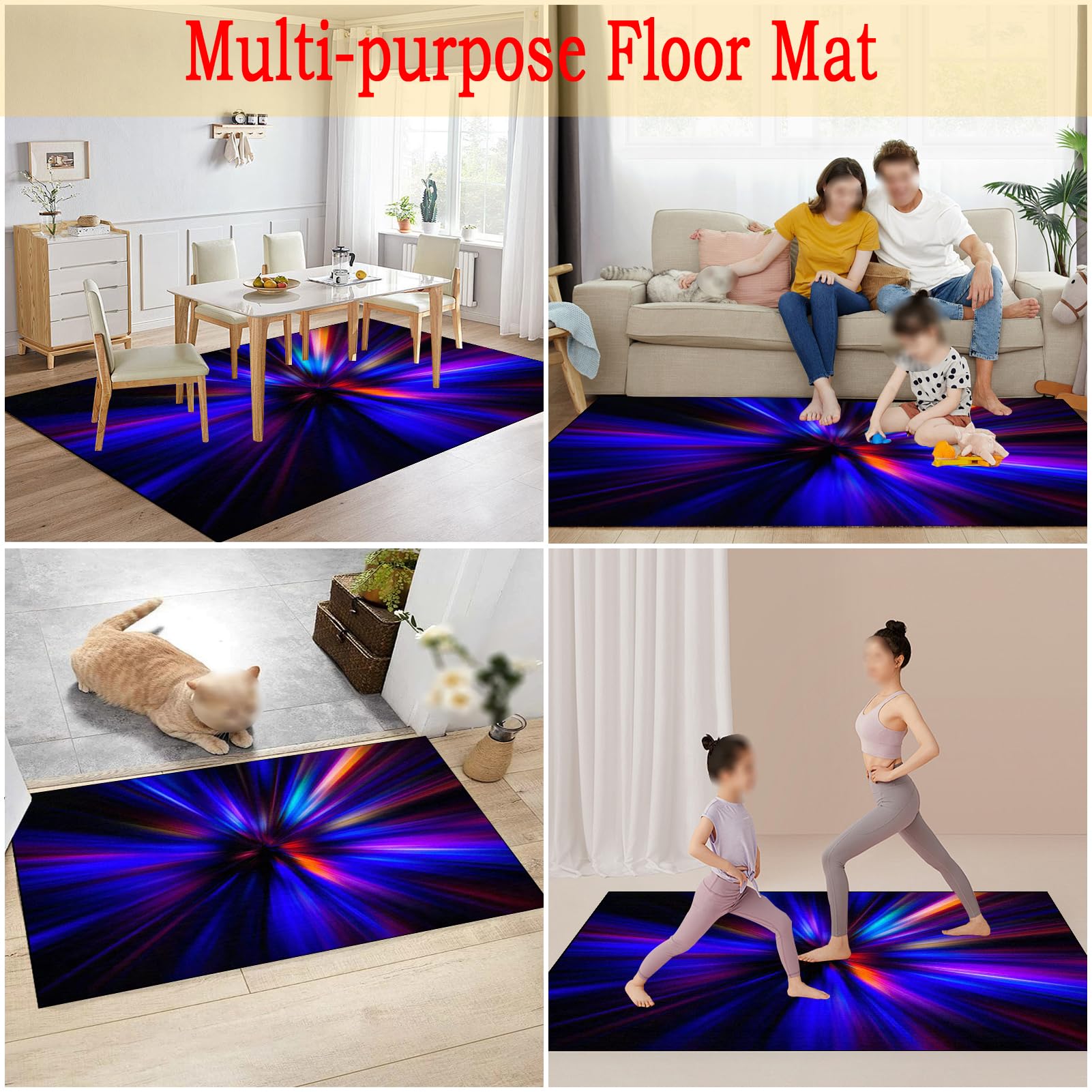 Alfombra para Silla Gaming, Protector Suelo con Ruedas, 120 x 160 cm Oficina Protector de Suelo, Alfombras para Sillas, Alfombra Silla Escritorio, Tapete de Protección para Madera/Baldosas