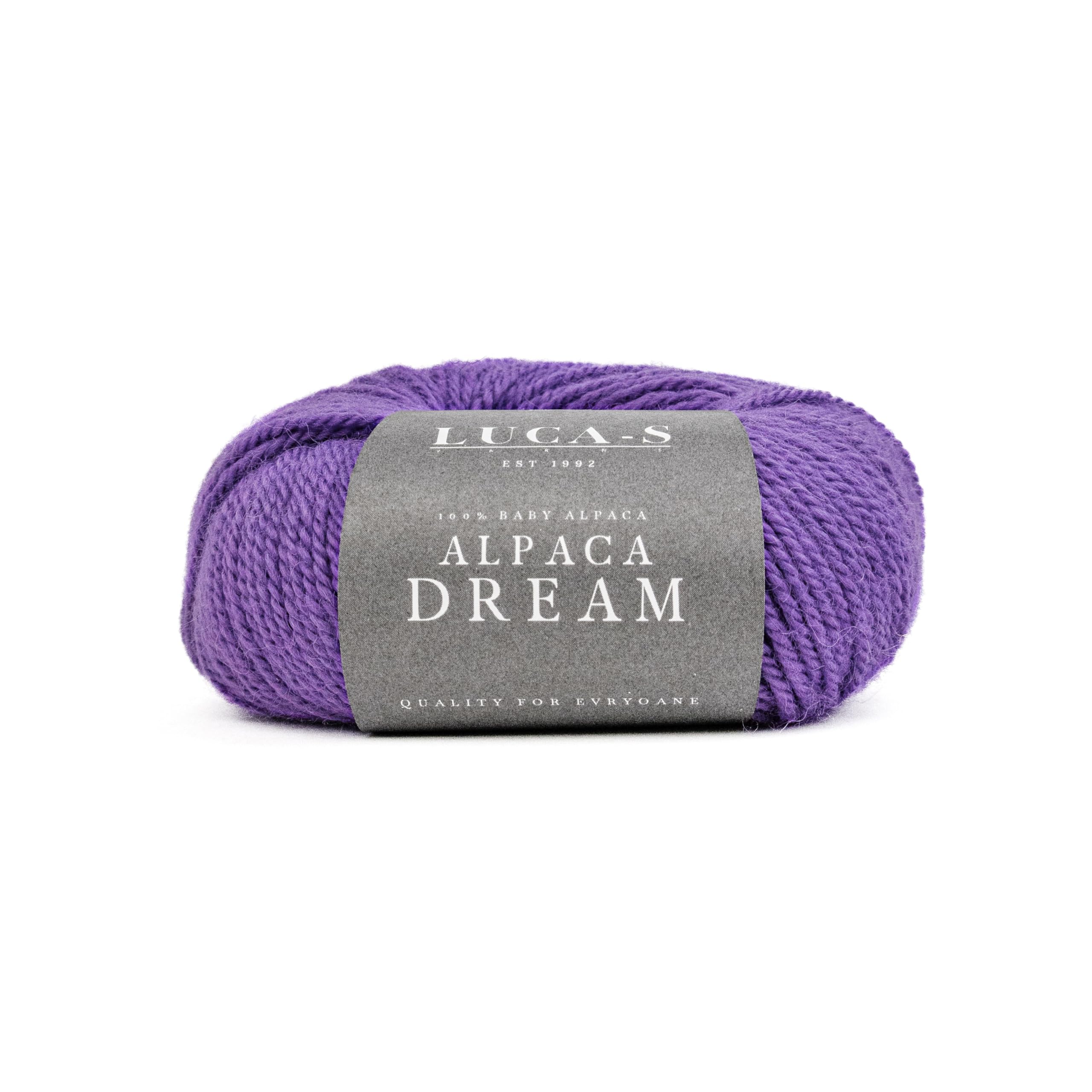 5 Pack of Luca-S Yarns Alpaca Dream, Super Soft Alpaca Yarn, 50g - 100m Worsted Yarn, 100% Baby Alpaca Knitting & Crochet Wool