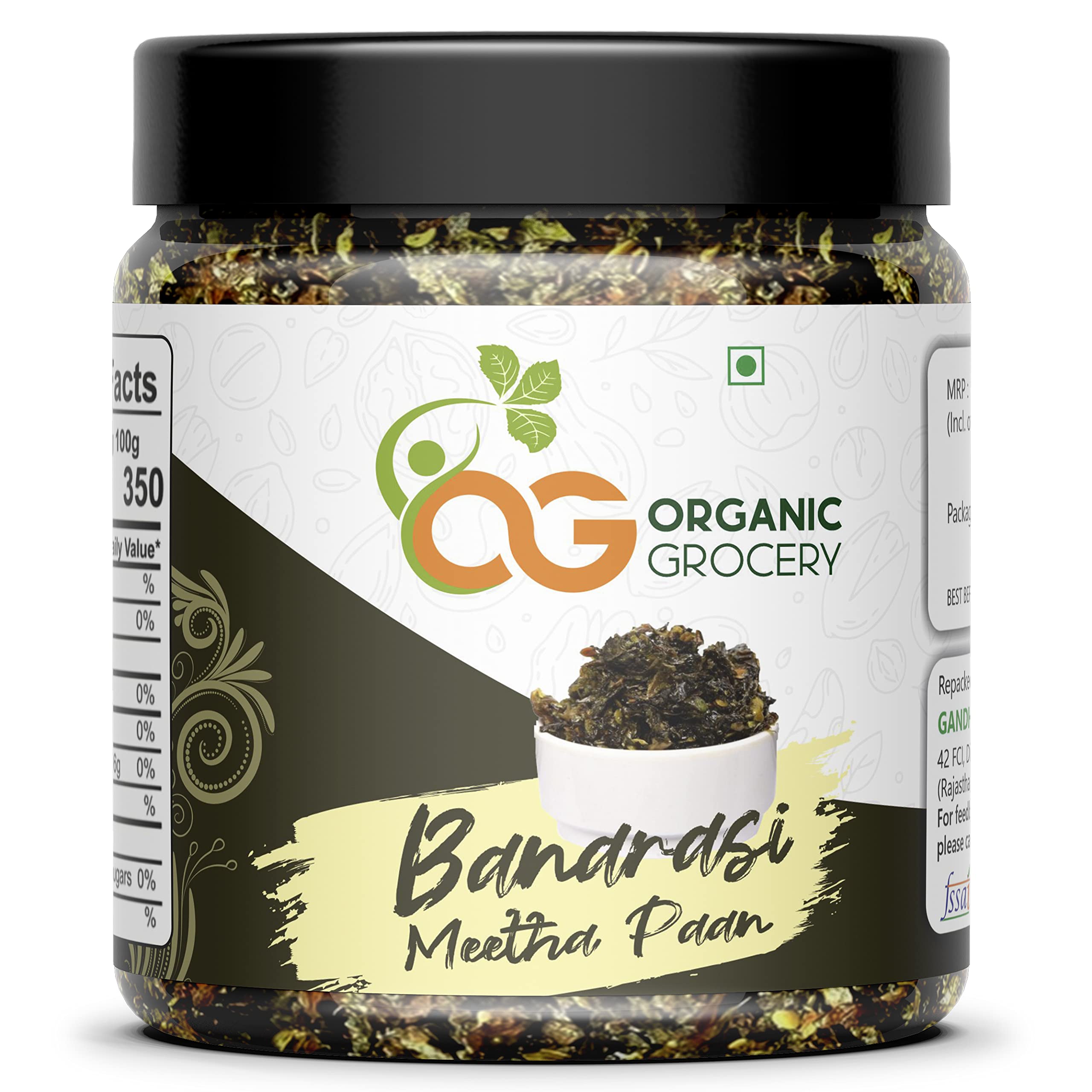 Organic Grocery Banarasi Paan Mukhwas, 300g / 10.58oz [Mouth Freshener, Digestive, After-Meal Snack] Jar Pack (B0B868DDJQ) Amazon Price History, Amazon Price Tracker