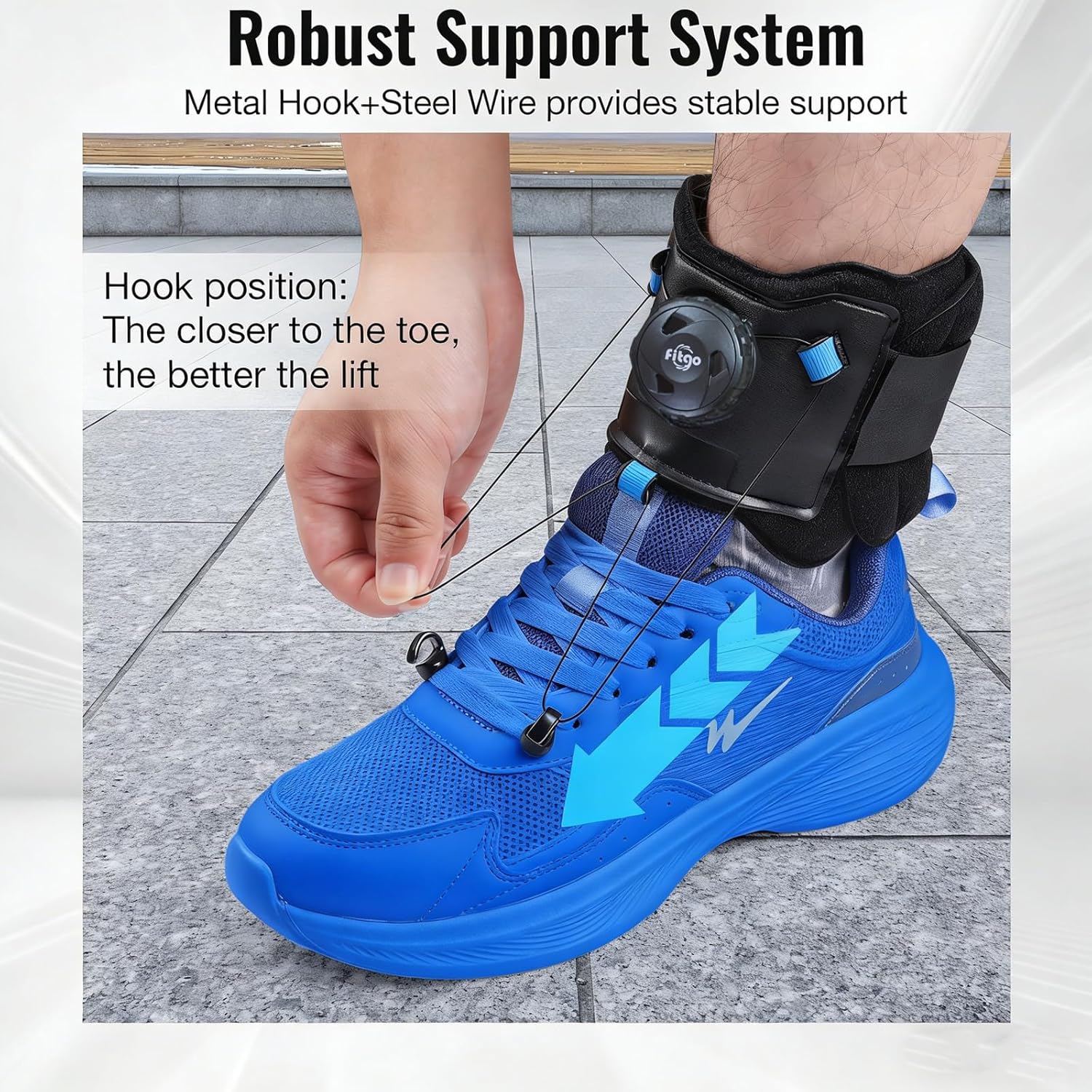 AFO Foot Drop Brace for Walking with Shoes, Upgraded Dial & Thicker Replaceable Wire, Drop Foot Brace for Men & Women