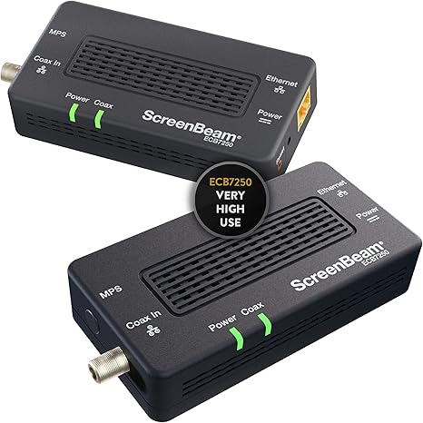 ScreenBeam Bonded MoCA 2.5 Network Adapter for Highest Speed Internet,