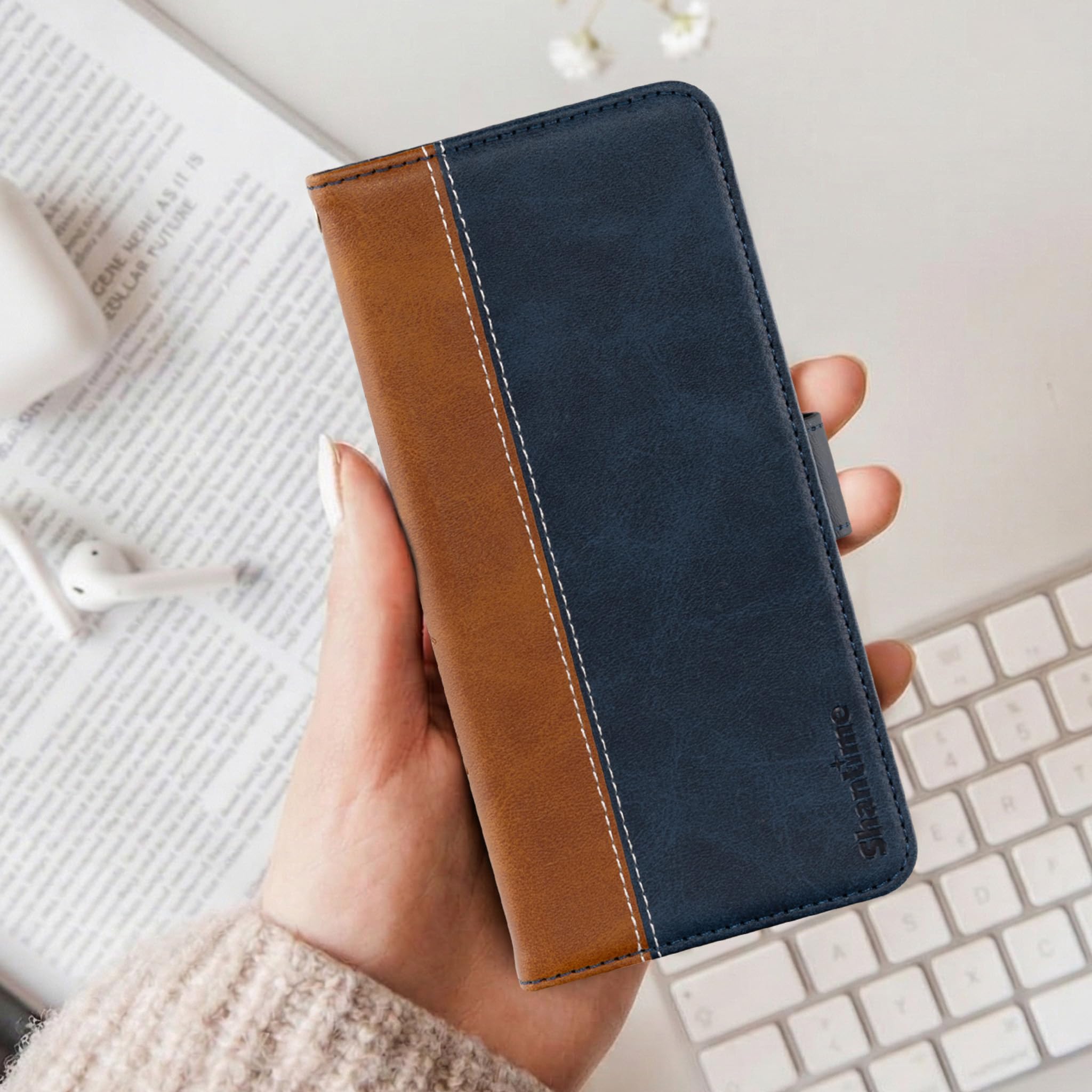 【新品未使用】Aging GZ cover Type2/SAPPHIRE Shantime Leather Flip Case Compatible with Xteink X3 Case With