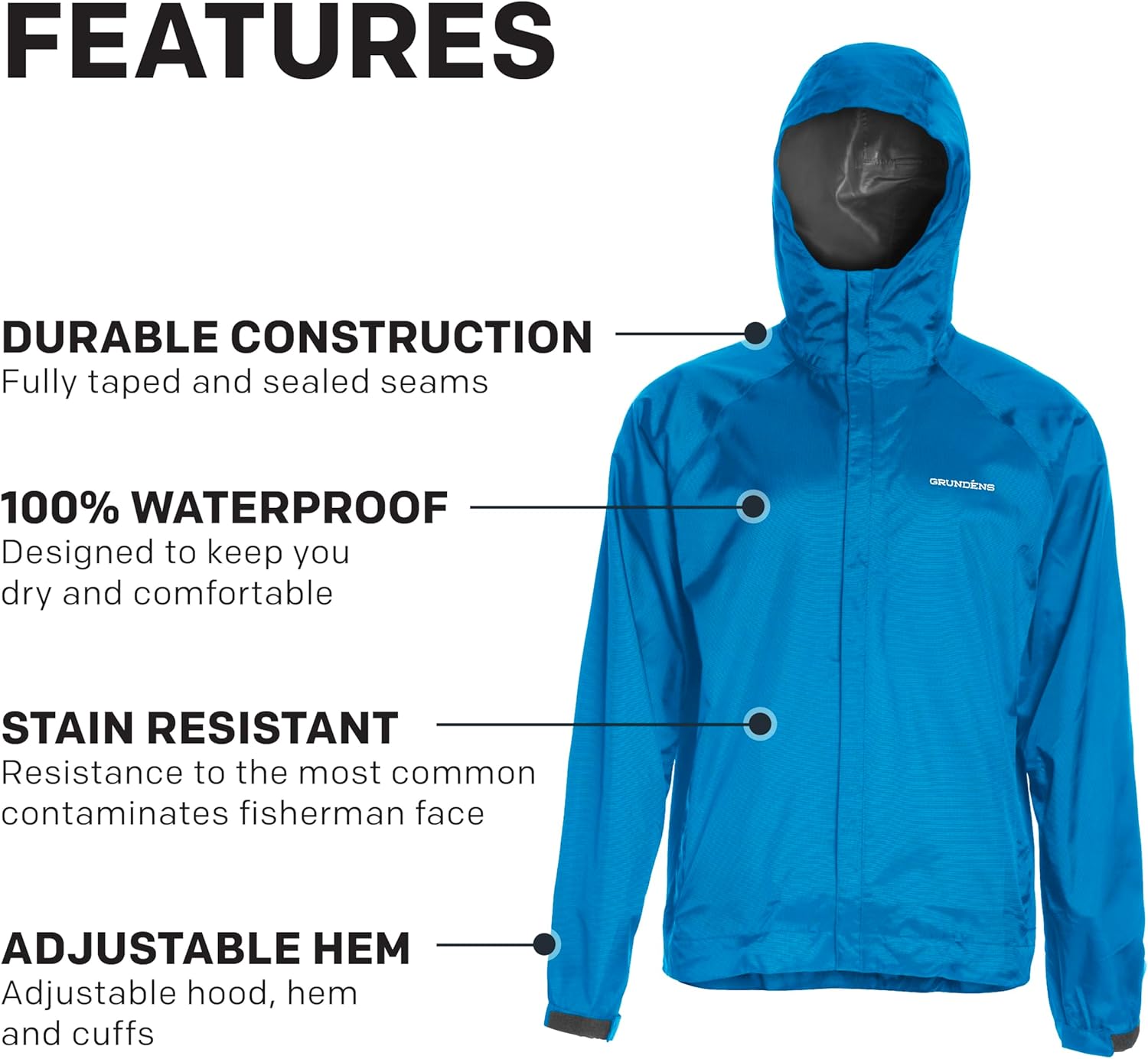 Grundéns Weather Watch Hooded Fishing Jacket - Image 4