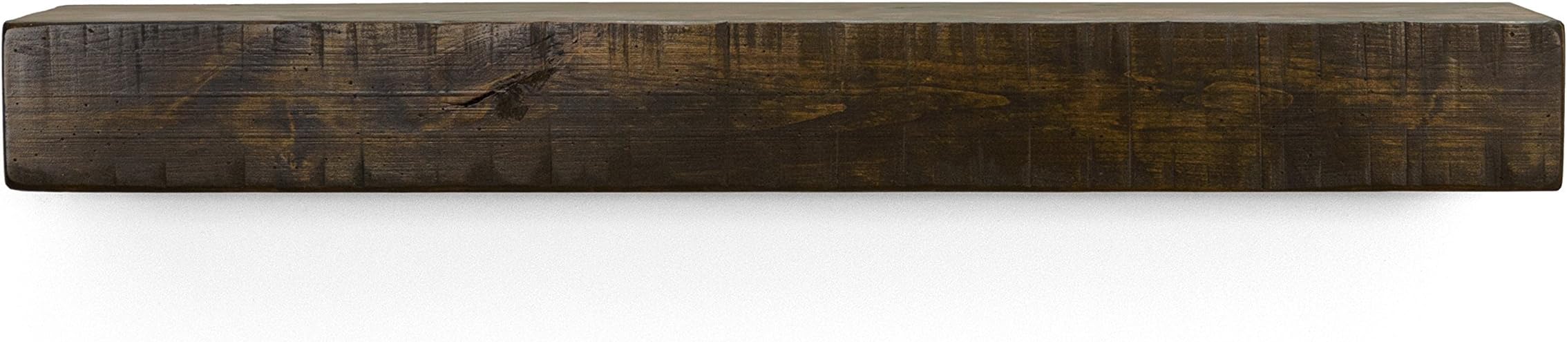 Rustic Mantel Shelf, Dark Chocolate, 60"