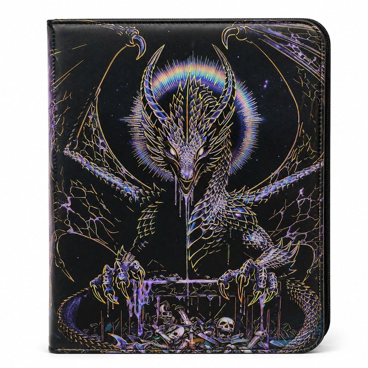 Dragon's Hoard, raccoglitore per carte collezionabili con 9 tasche, con cerniera, con 20 pagine fronte/retro, contiene 360 carte