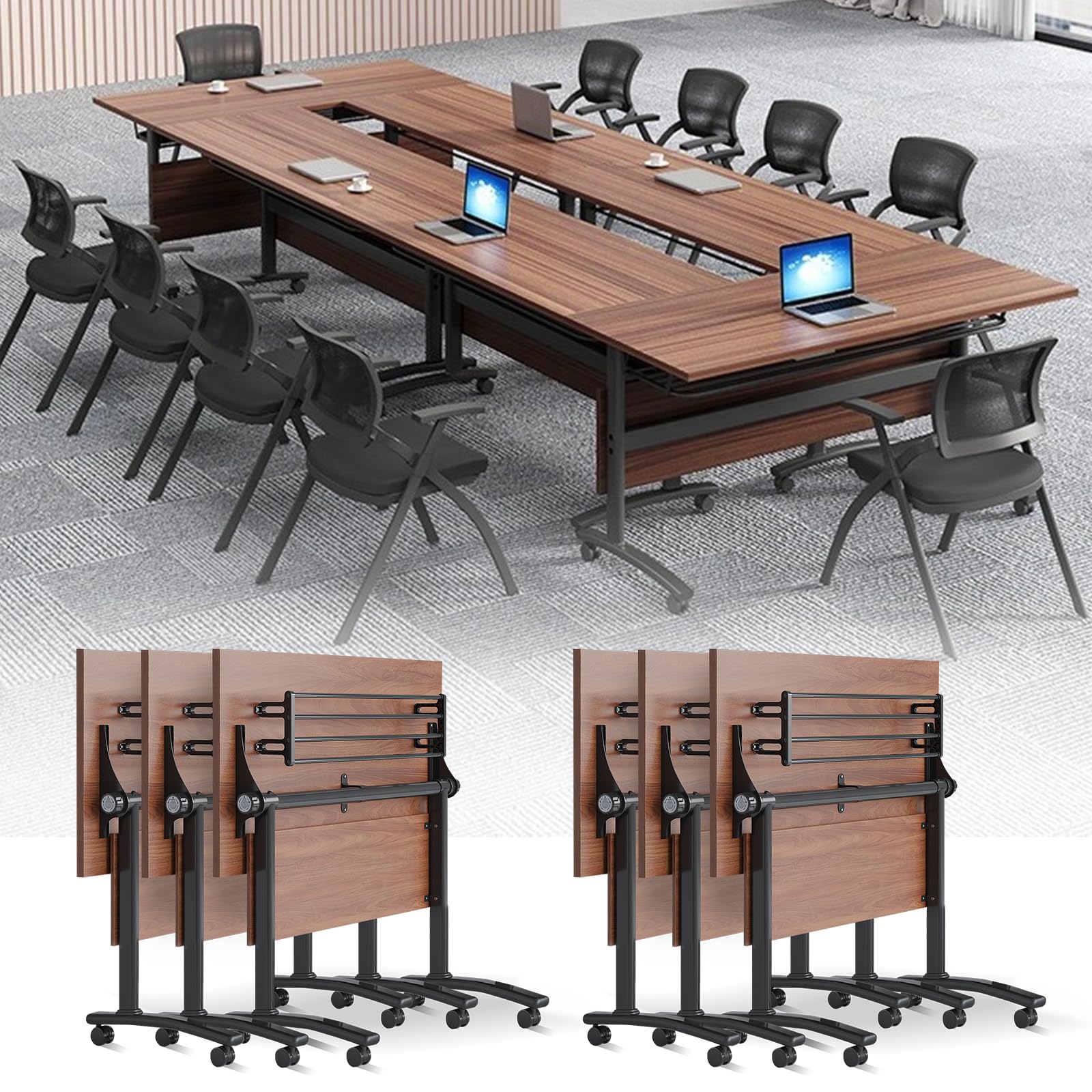 Amazon.com: ZanyCajole Folding Conference Tables, Modern Office