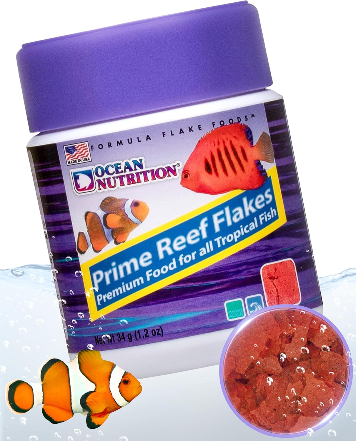 Ocean Nutrition Prime Reef Flakes 1.2-Ounces (34 Grams) Jar