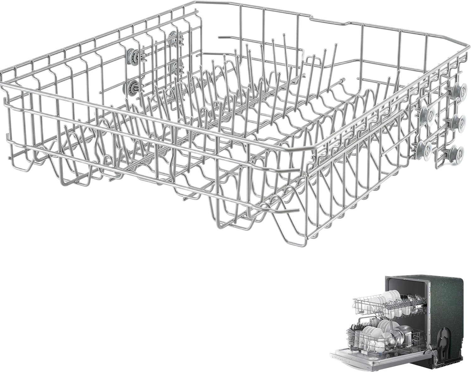 【𝟮𝟬𝟮𝟲 𝙐𝙥𝙜𝙧𝙖𝙙𝙚𝙙】DD82-01074A Dishwasher Middle Dishrack (20″D20.9″W) Assembly - Fit For Samsung Dishwasher Parts DW80R5061/DW80R5060 Series