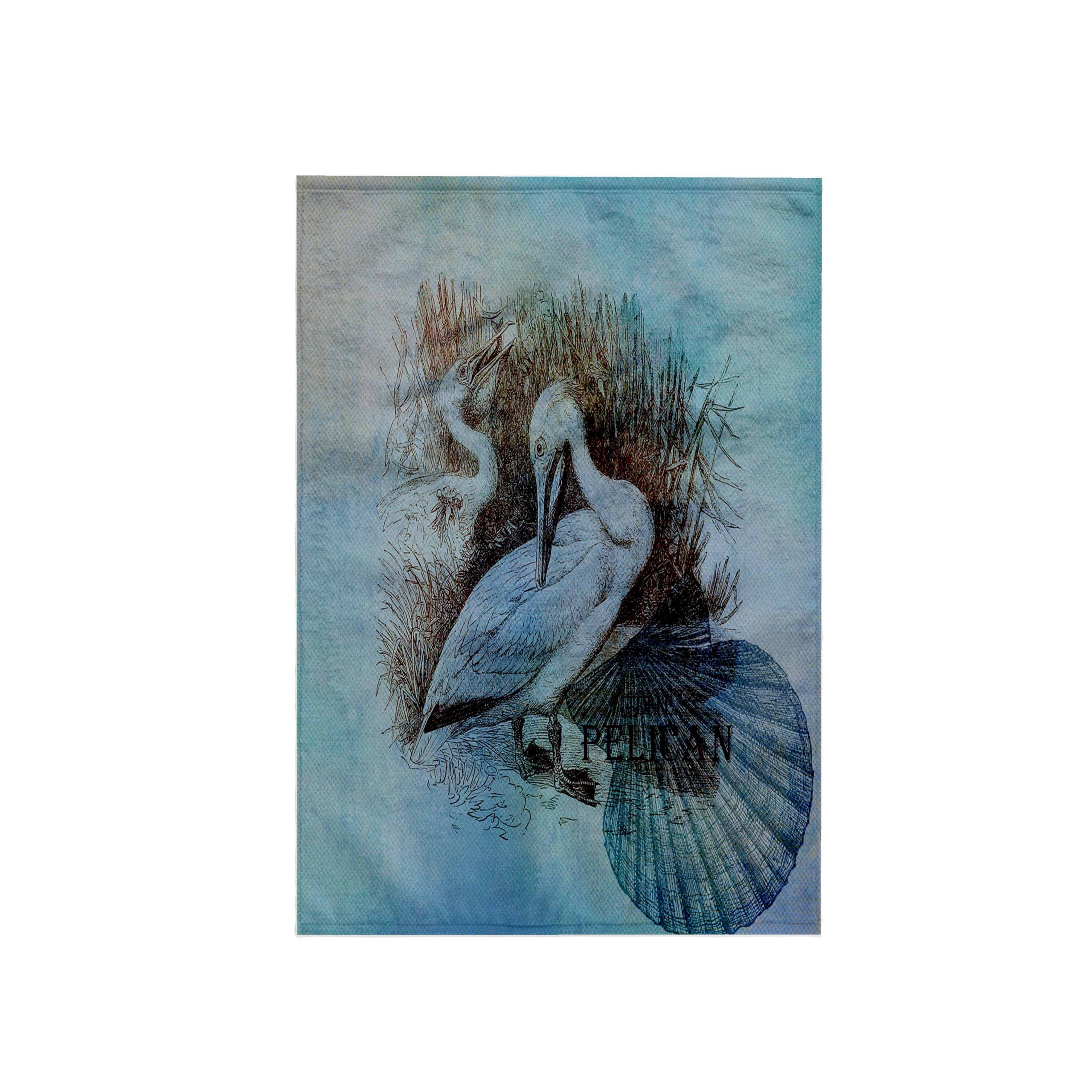 3D Rose Aqua Pelican Beach Theme Art Hand/Sports Towel, 15 x 22
