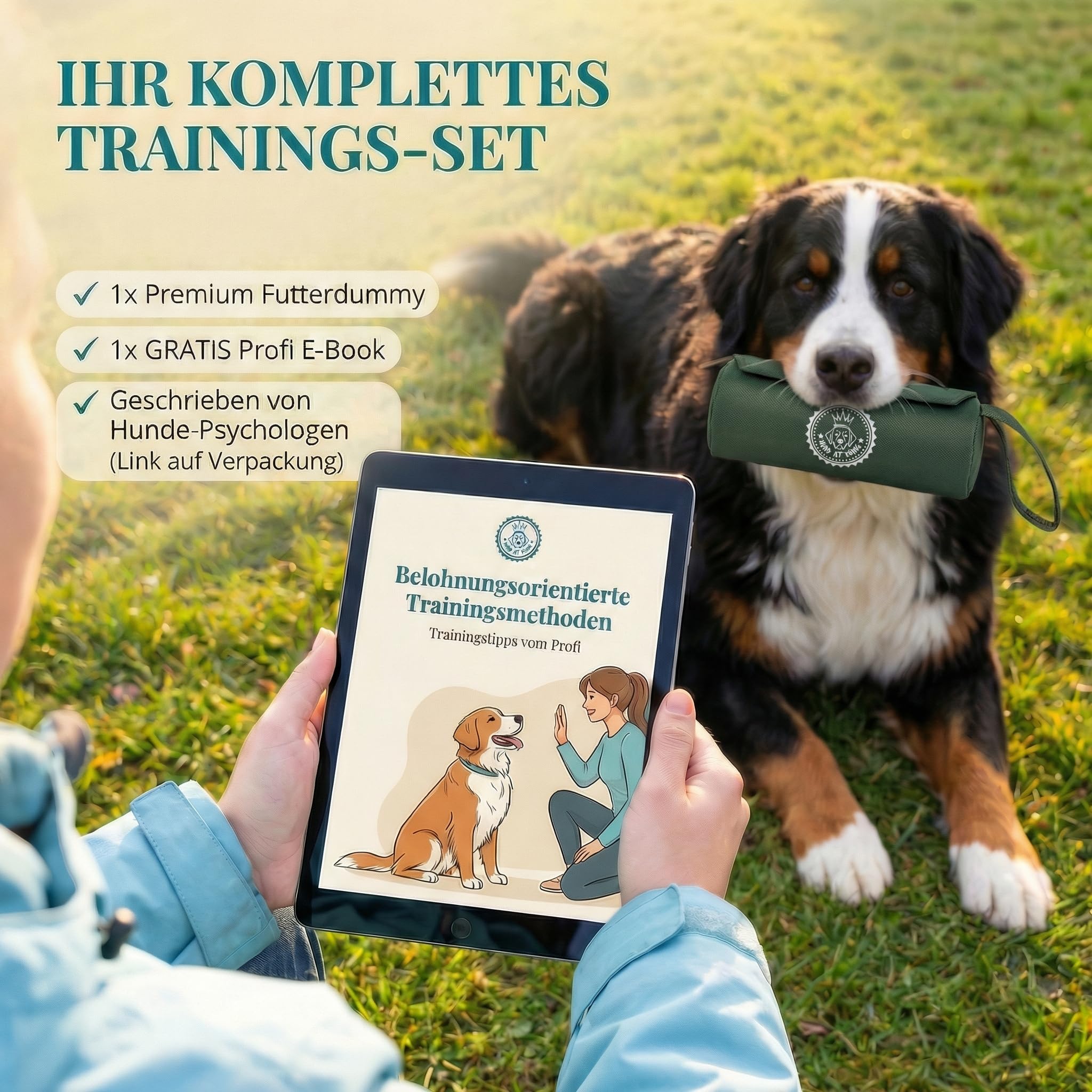 HUND IST KÖNIG Ciuccio premium per cani da riporto, ciuccio alimentare per dolcetti per cani, borsa per alimenti ideale per l'addestramento del cane o l'istruzione del cucciolo