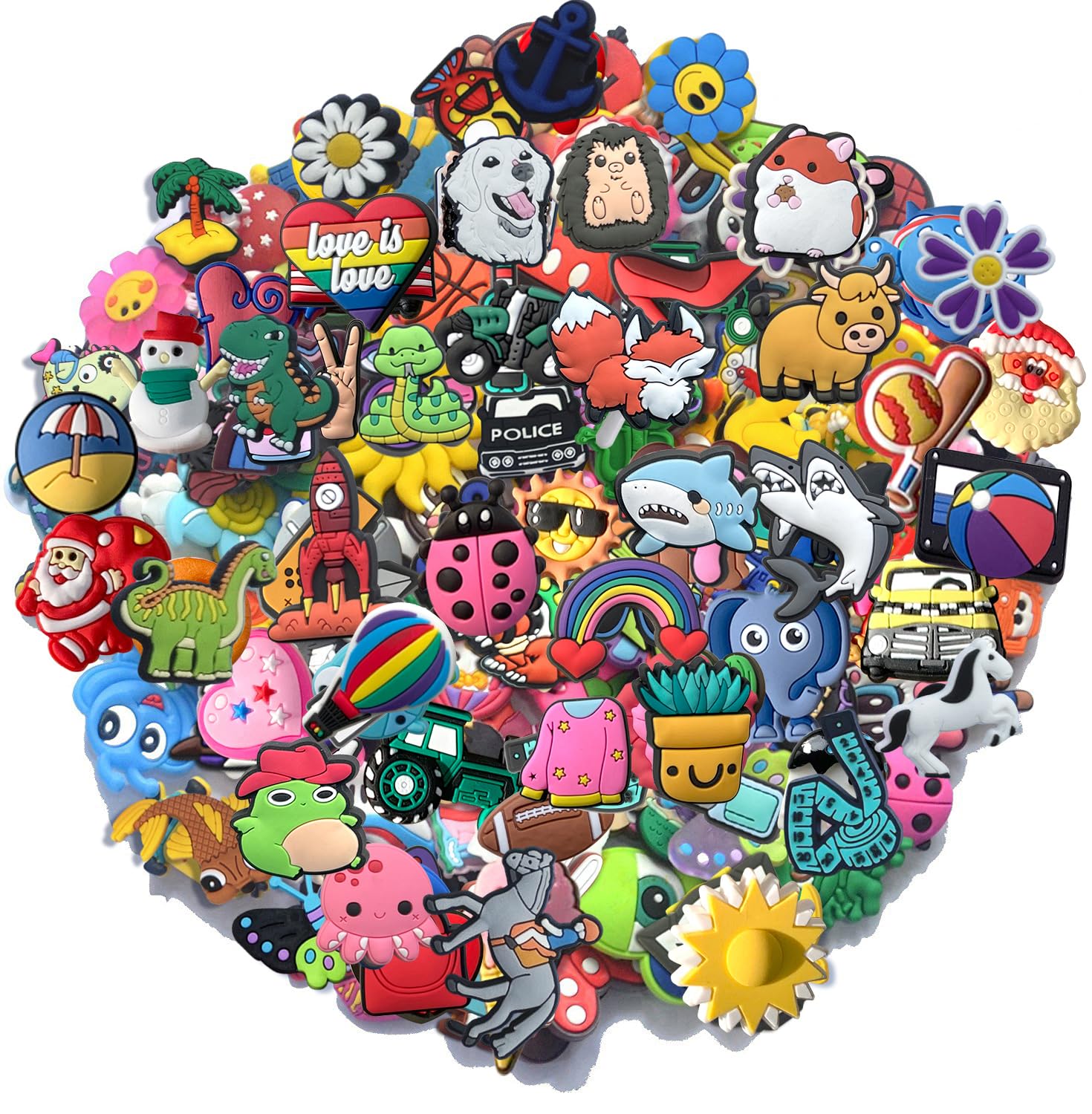 Lot of 30 50 100pc Random shoe charms for Croc charms,Clogs Sandals,Shoes Accessories Charms for Party Favors Gifts