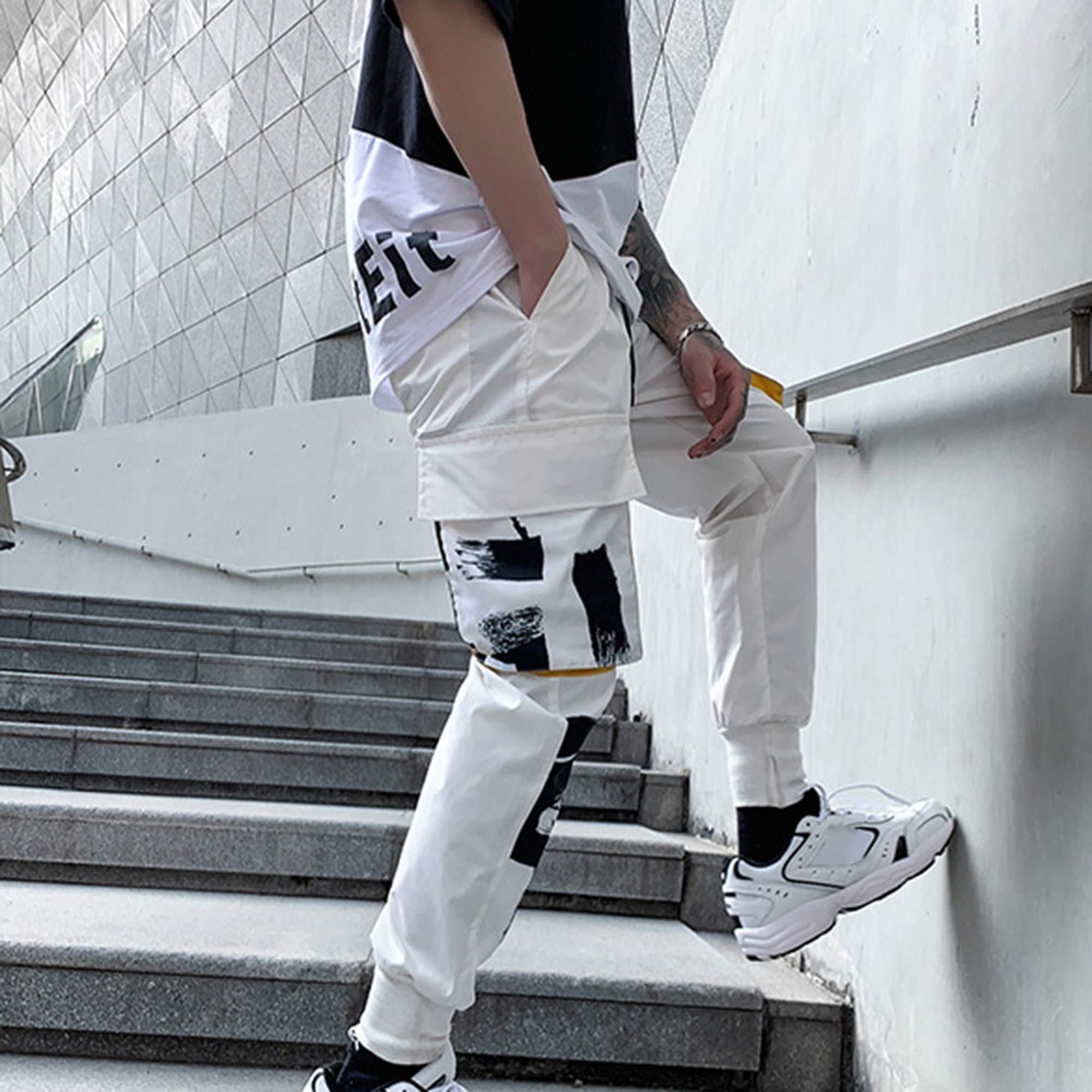 XYXIONGMAO Harem Pants for Men Hip Hop Techwear Pants Streetwear Men Multi-Pocket Casual Pants Loose Functional Overalls