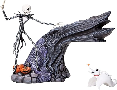 Miniatura 3 de Enesco Grand Jester Studios LEVITATION - Figura de estatua de Jack Skellington y Zero LED, 8.25 pulgadas, multicolor