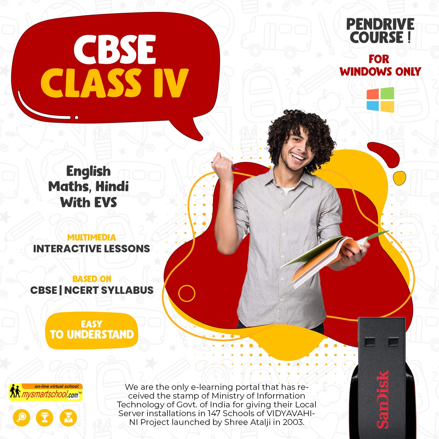 Class Fourth (IV th) CBSE NCERT USB Pendrive Course (Engilsh Maths Hindi Evs) with extra FUN materials like Stories Poems Songs Vocabulary building games Plenty of FUNSHEETS/WORKSHEETS . For Windows (B07DWR2J3C) Amazon Price History, Amazon Price Tracker