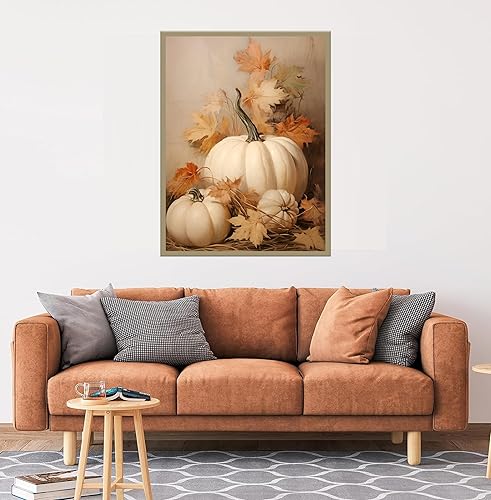 Miniatura 4 de Pósteres de decoración de calabaza de otoño, 12 x 16 pulgadas, juego de 1 pieza de arte de pared de granja, decoración de habitación de calabaza,
