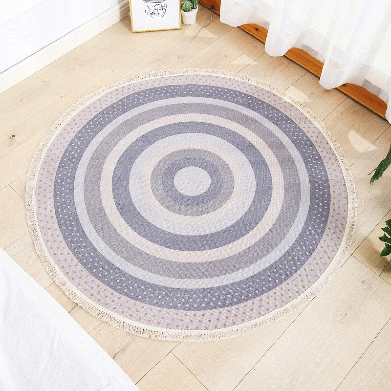 Tapis rond en coton tressé main NW 180cm, l'excellence du design textile éco-responsable