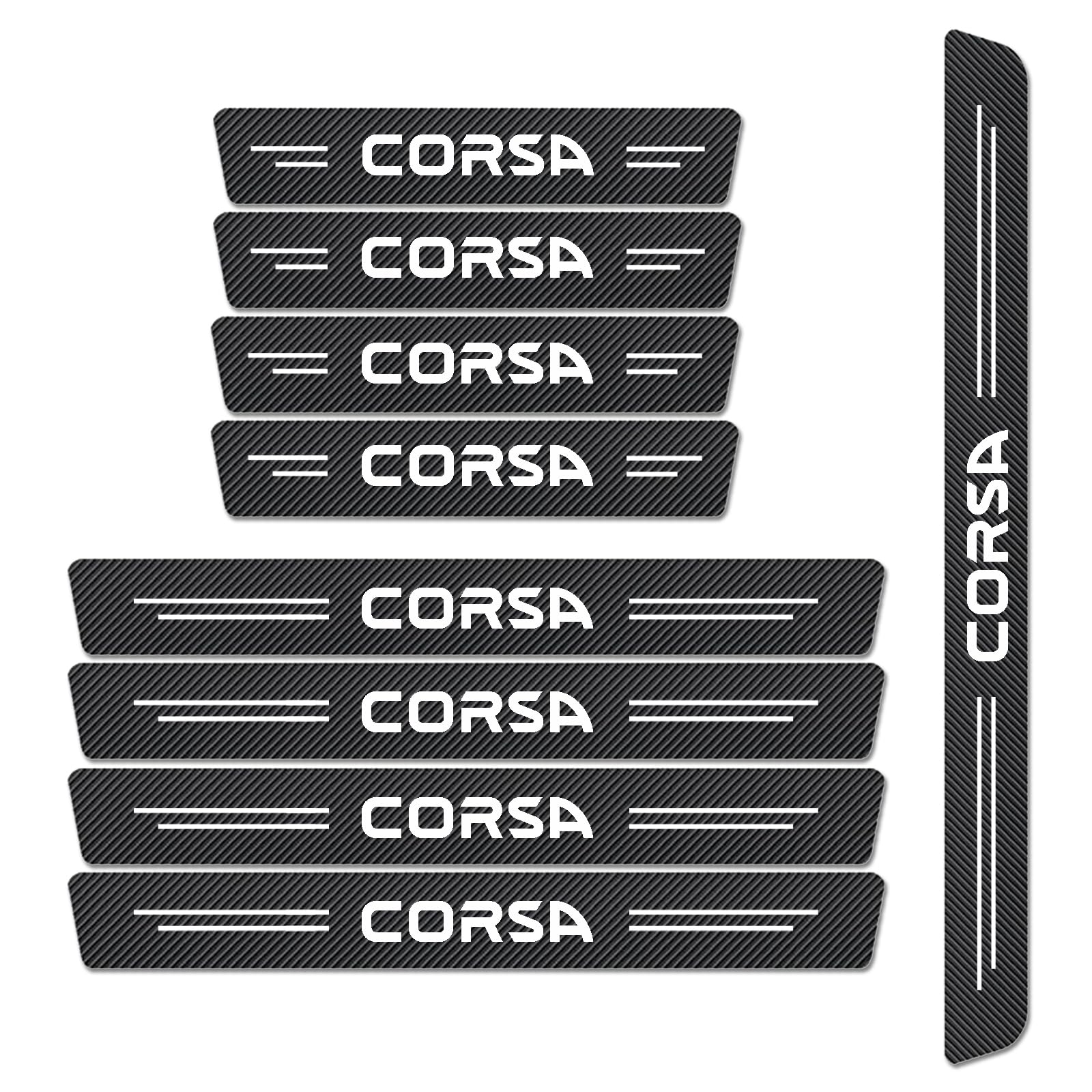 WXH97F Carbon Fiber Scuff Plates for Opel Vauxhall Corsa 2021-2026