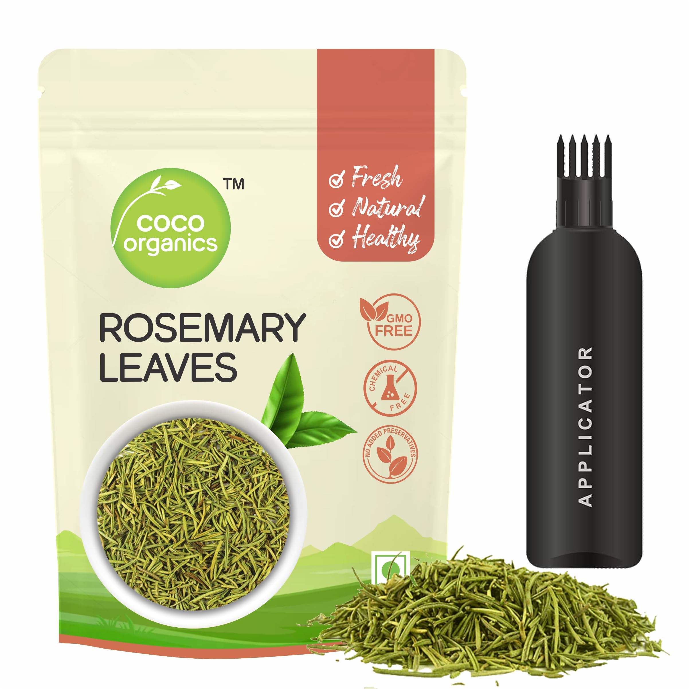 Coco Organics Rosemary Dried Leaves With Applicator - 400 gm, Rosemary Leaves For Hair Growth, Food & Tea (400 gm) (B0CP64FMHC) Amazon Price History, Amazon Price Tracker