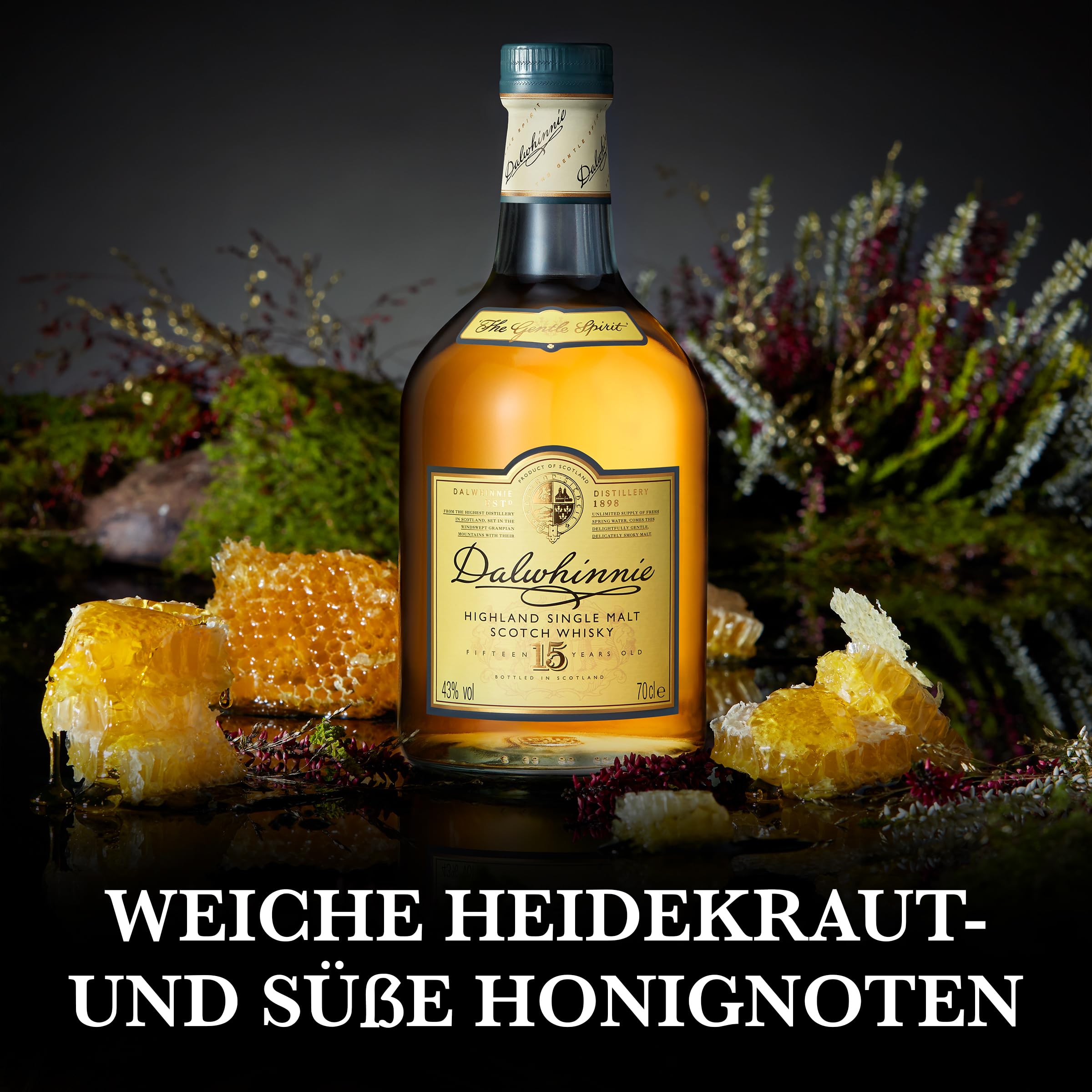 Dalwhinnie 15 Jahre Single Malt Scotch Whisky 43% vol 700 ml mit Geschenkverpackung