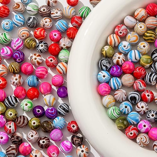 Miniatura 7 de Cuentas acrílicas de 0.472 pulgadas (0.472 in), cuentas de color brillante, colores surtidos, cuentas redondas de burbujas para manualidades,