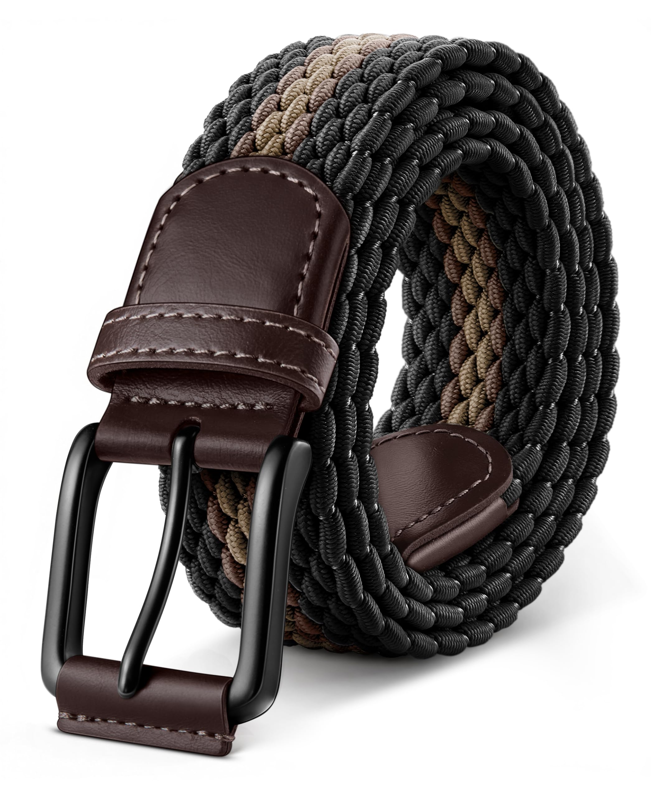 KEMISANT Elastischer Gürtel, Gürtel Herren Stretchgürtel ohne Löcher für Damen und Herren Lässige Hose,35mm