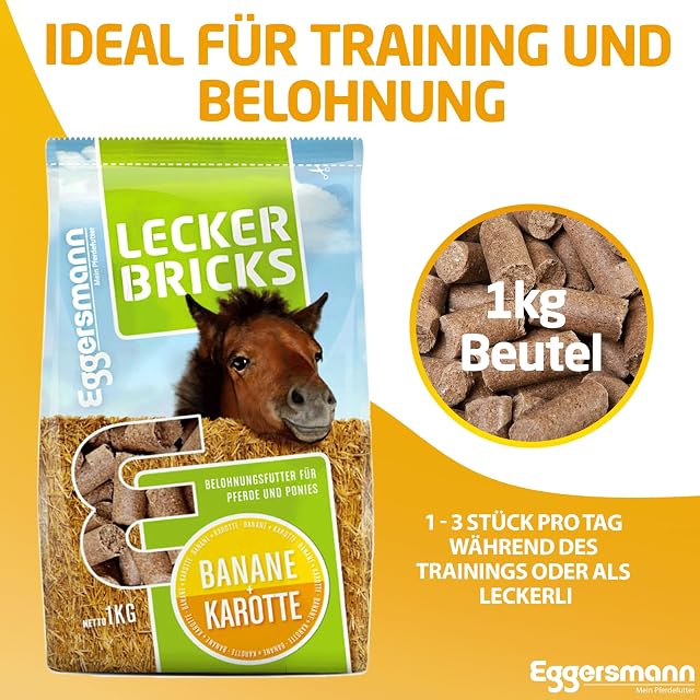 Foto 5 de 7 de Eggersmann Mein Pferdefutter Eggers Muñeco Sabroso Bricks Plátano/Zanahoria 1 kg…