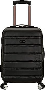 review Rockland Melbourne Hardside Expandable Spinner Wheel Luggage, Black, Carry-On 20-Inch
