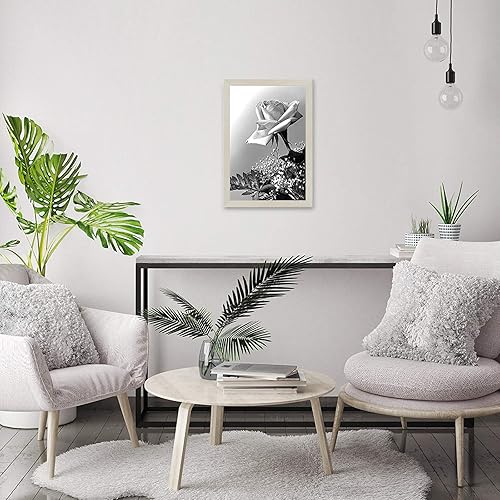 Vista 823 de Americanflat - Marco para póster de 71 x 74 cm con plexiglás pulido, portarretratos negro de madera industrializada, Epic Collection, marco ancho