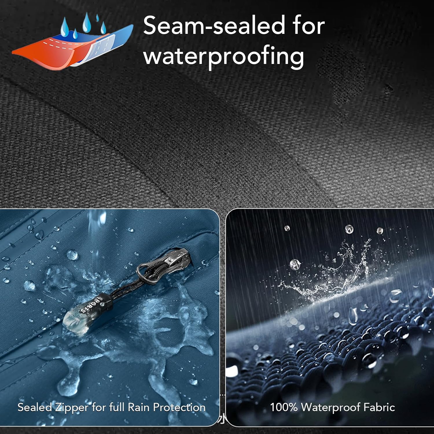 FARVALUE Women’s Rain Jacket Waterproof Packable Lightweight Windbreaker Hooded Rain Coat for Hiking Cycling Travel - Image 4